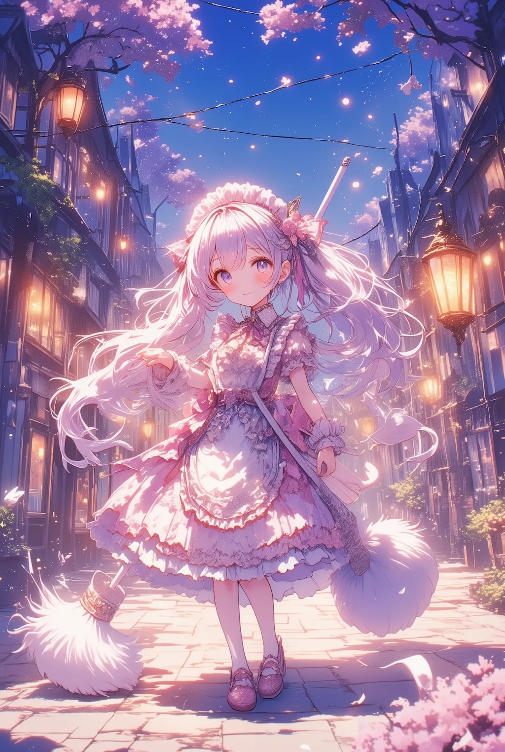 フリフリちゃんとおっきなほうき