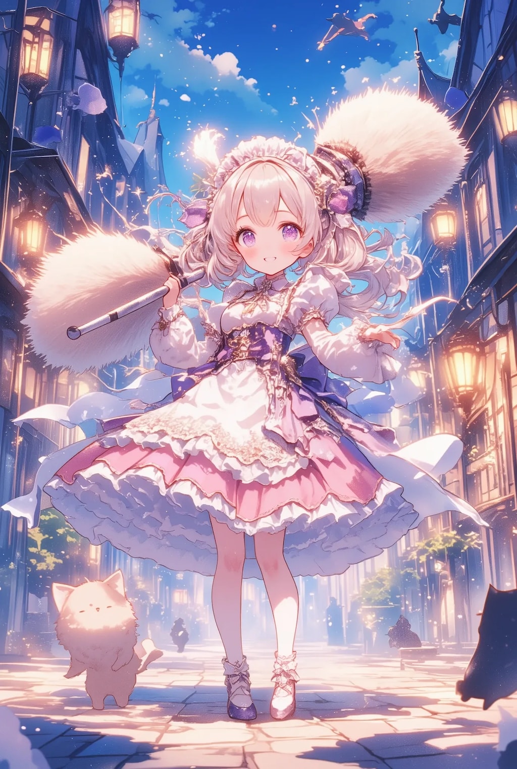 フリフリちゃんとおっきなほうき