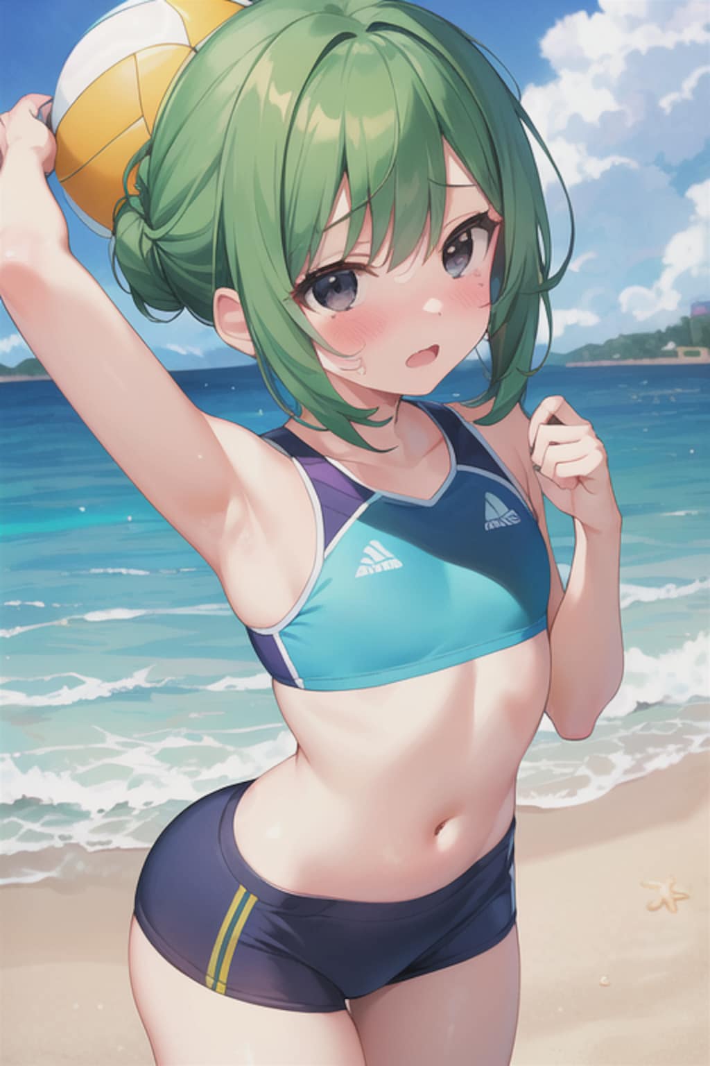 バレーボールが当たる幸子