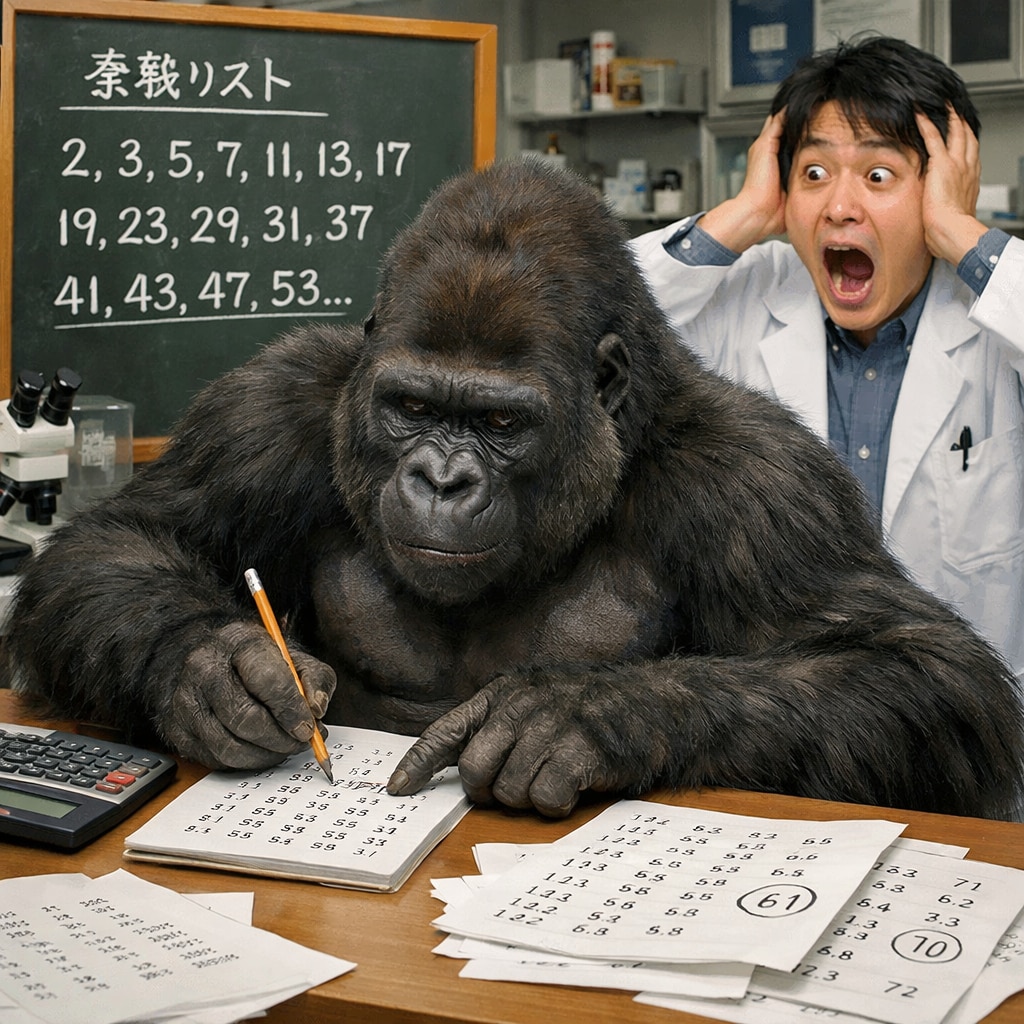 素数数えゴリラ | の人気AIイラスト・グラビア