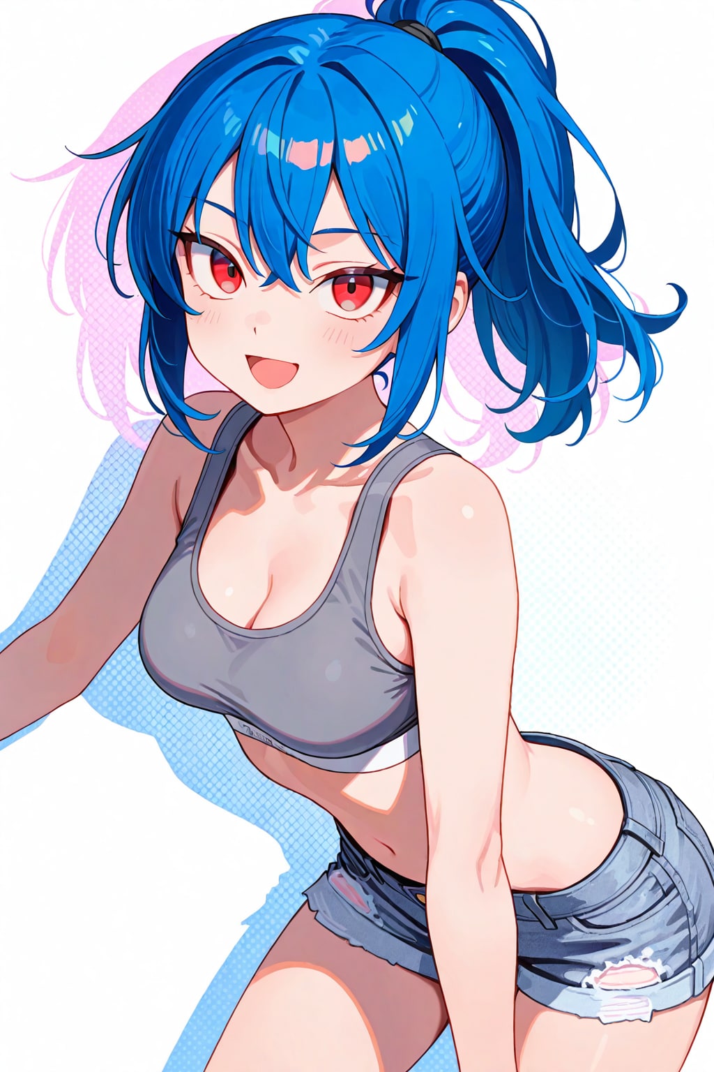 青髪の女の子