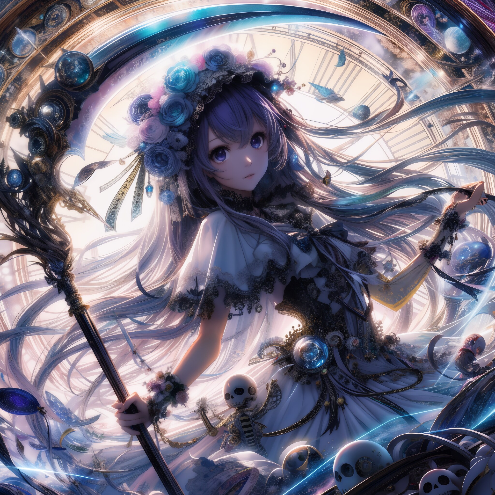blue sickle girl
