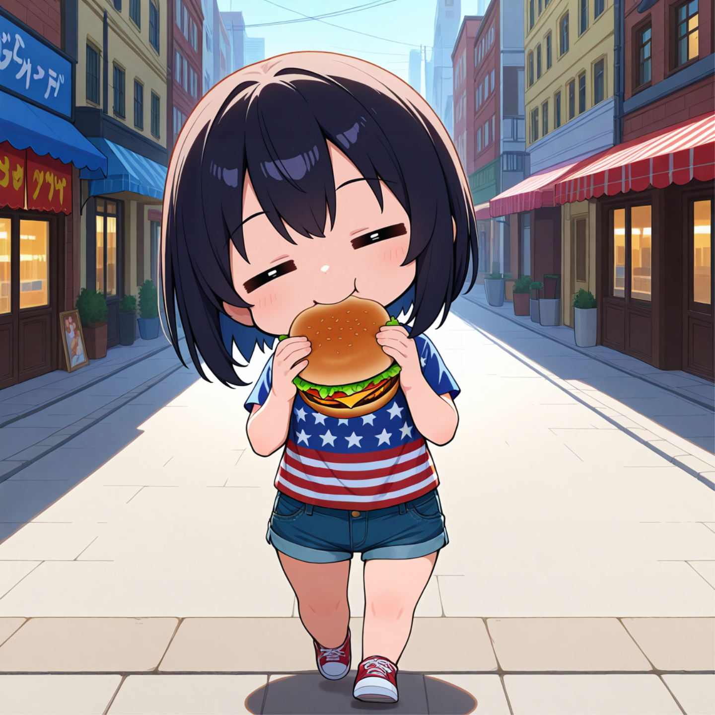 アメリカ・バーガー | の人気AIイラスト・グラビア