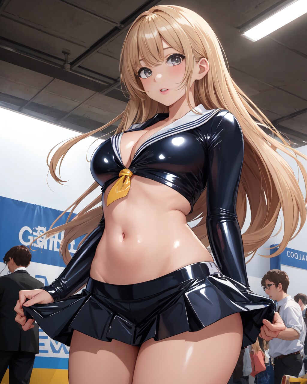 イベントのエナメルコスプレイヤー