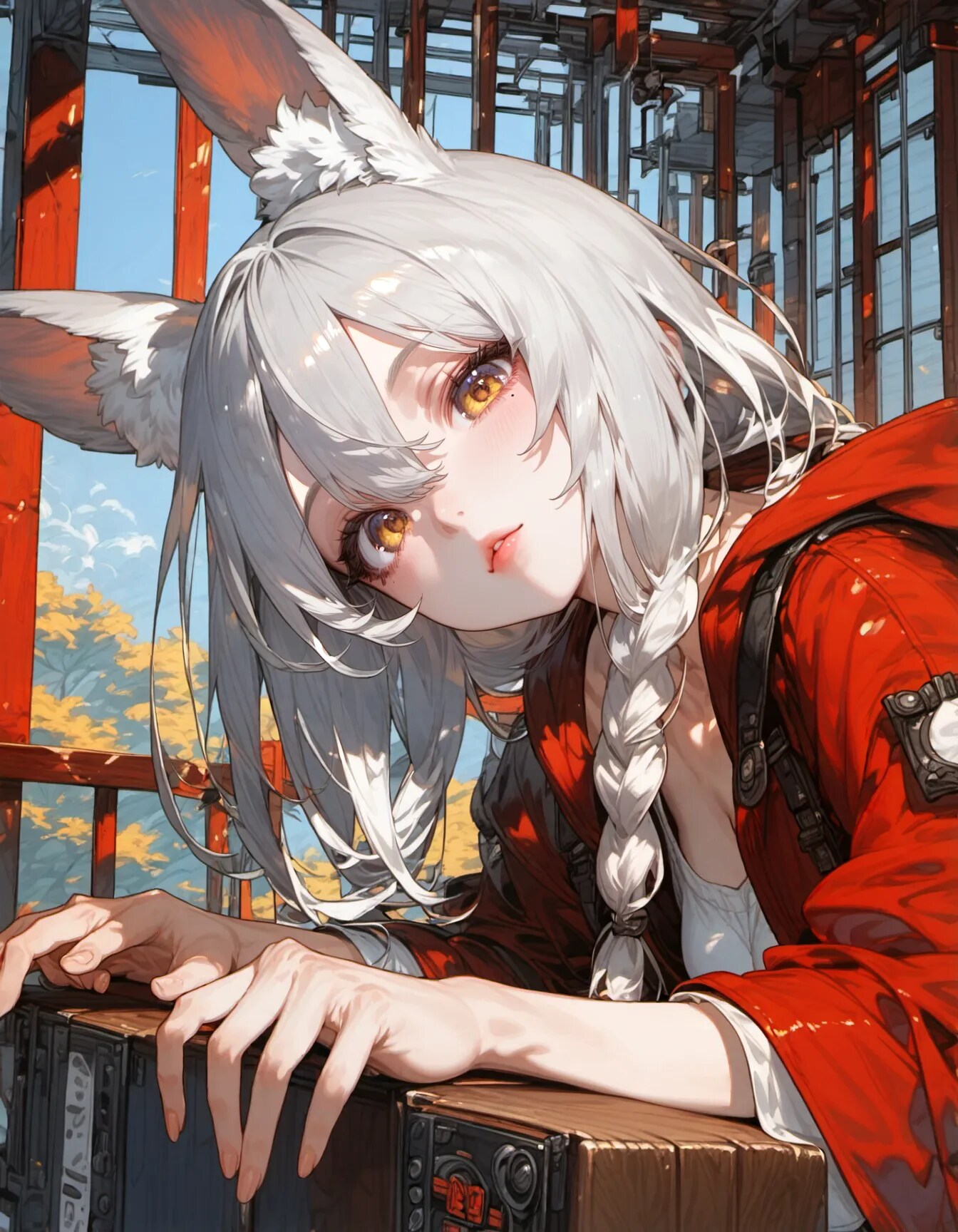 Amber Eyes in the Crimson Pavilion