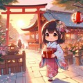 【DALL-E3】正月・元日に神社に初詣をする女の子 4枚目