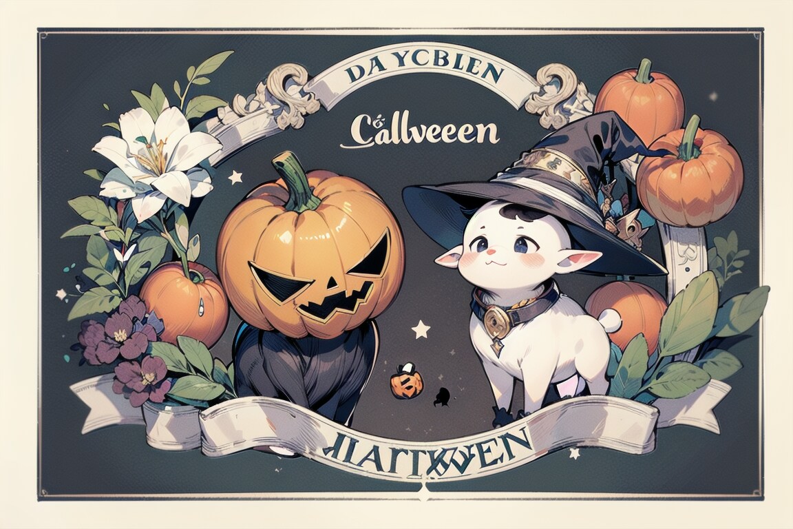ハロウィン参加者特典配布ポストカード