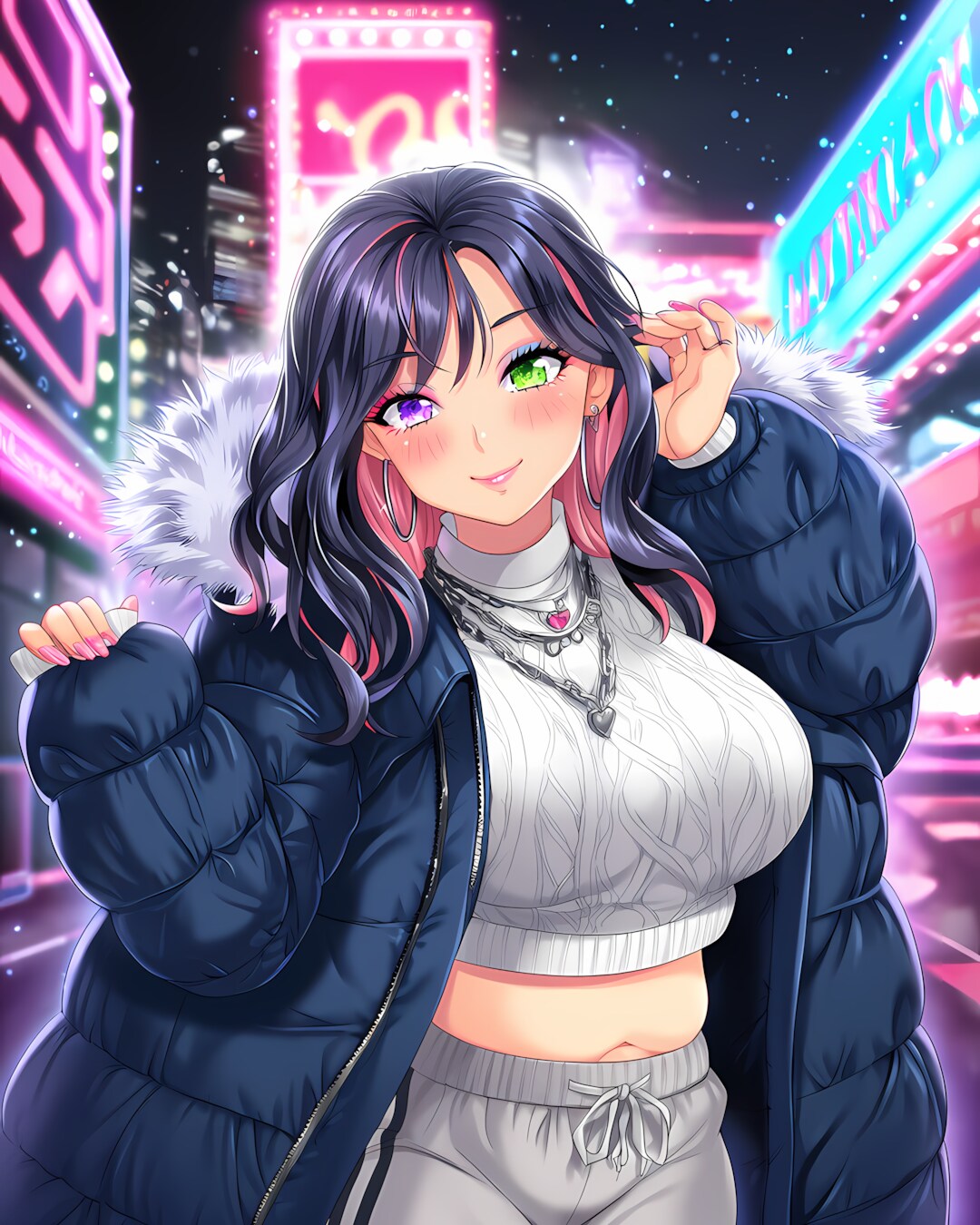 💙ネイビーダウン♡夜街癒しリナ💙