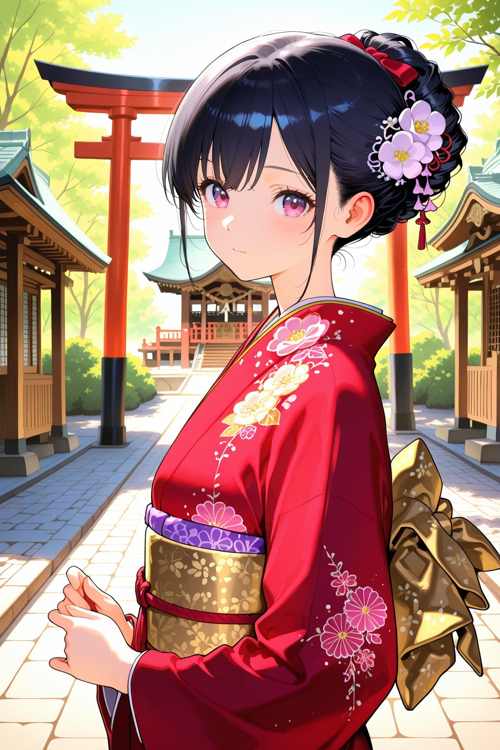 晴れ着姿の女の子 | の人気AIイラスト・グラビア