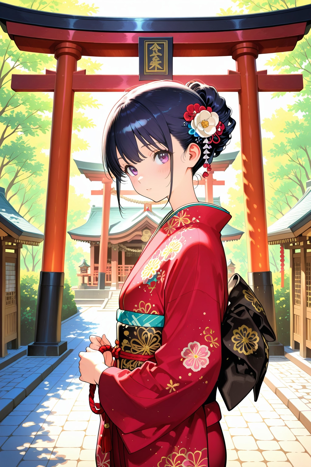 晴れ着姿の女の子