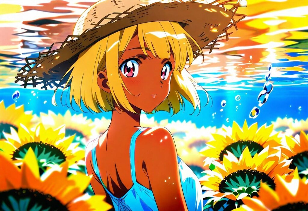 水中に咲く向日葵2025①