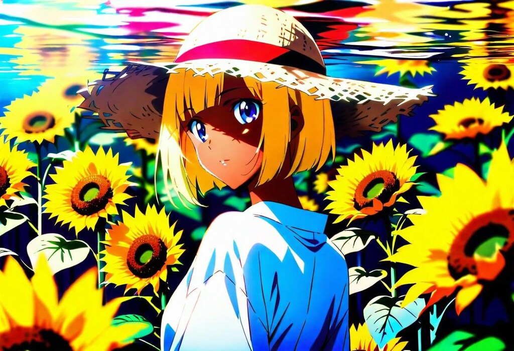 水中に咲く向日葵2025①