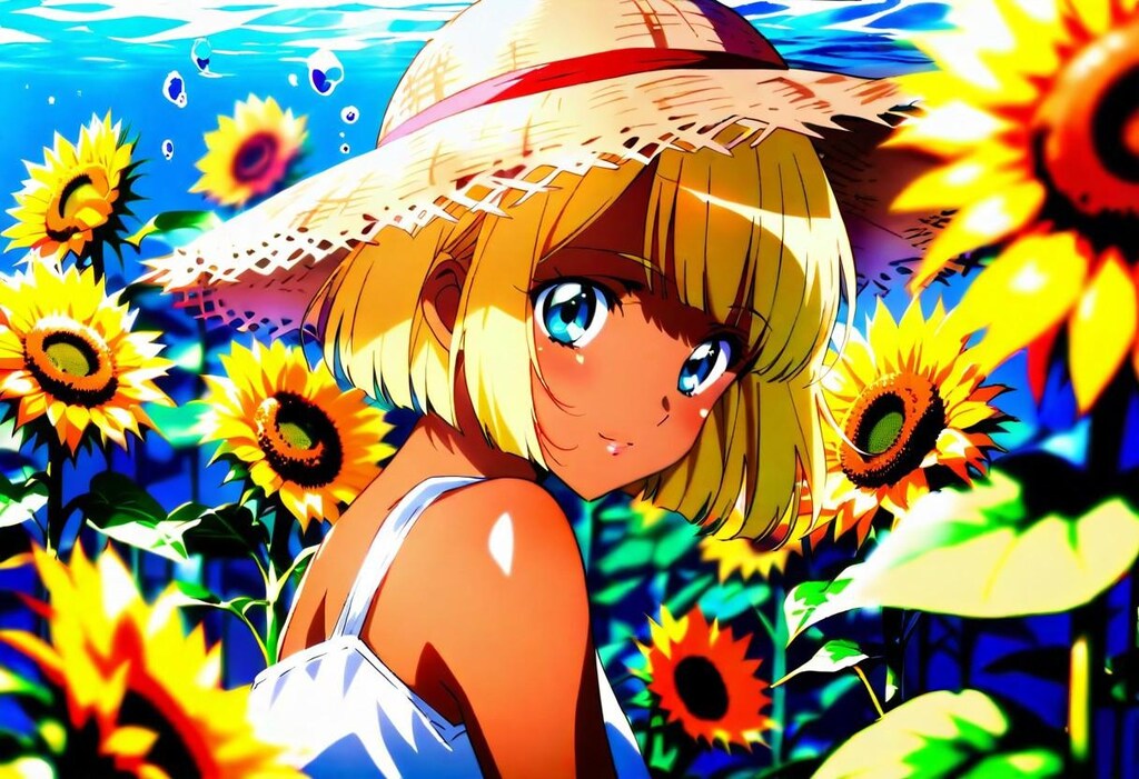 水中に咲く向日葵2025①