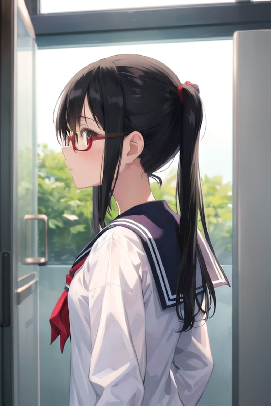 黒髪制服少女　その3