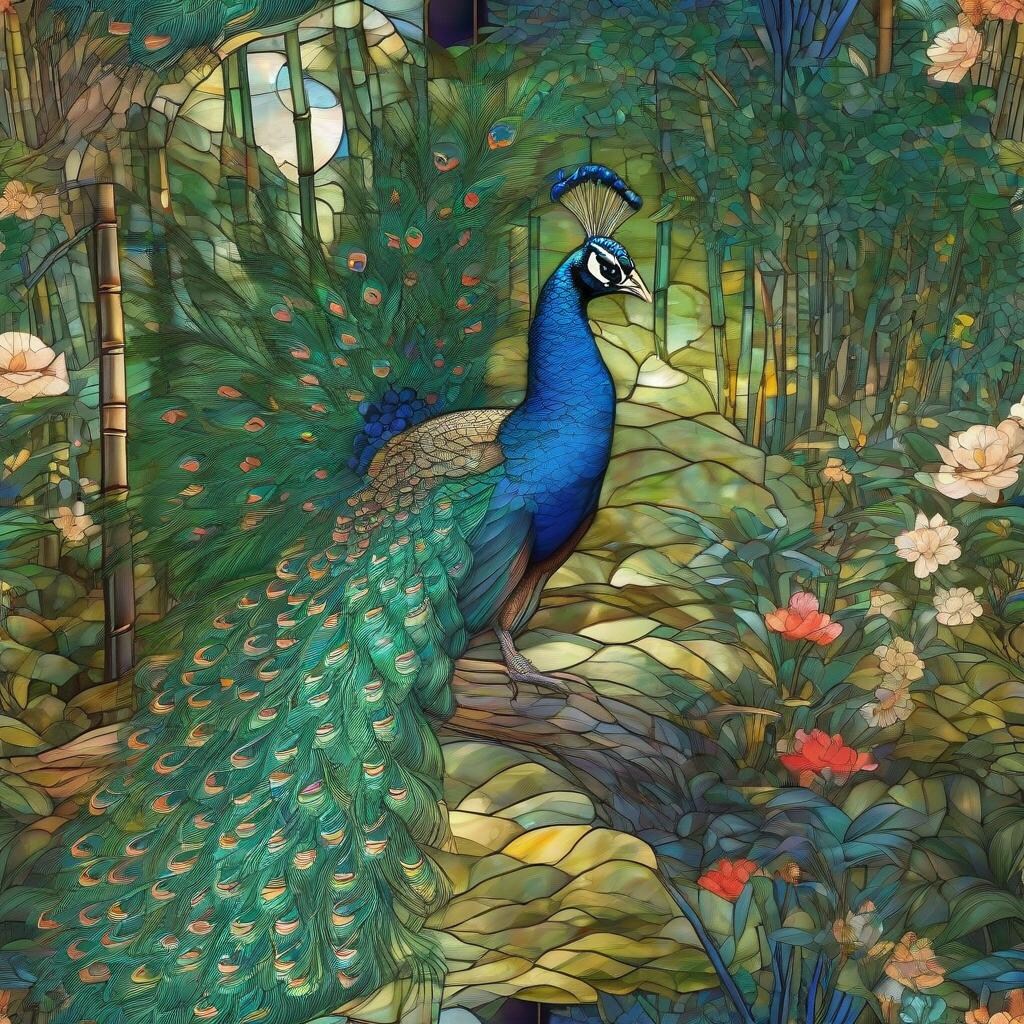 物思いにふけるクジャク