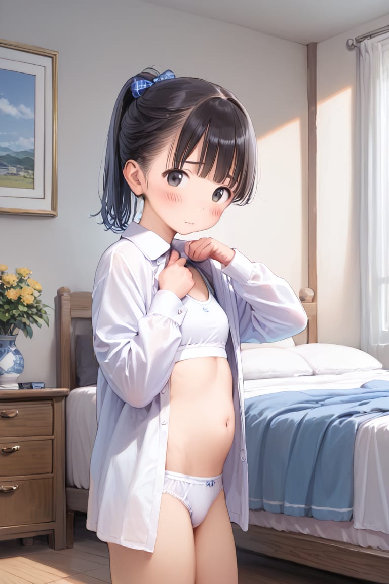 【サンプル】〇リJ〇ちゃんたちの着替えを覗く（ワイシャツ＋スポブラ＋パンツ）【6枚】