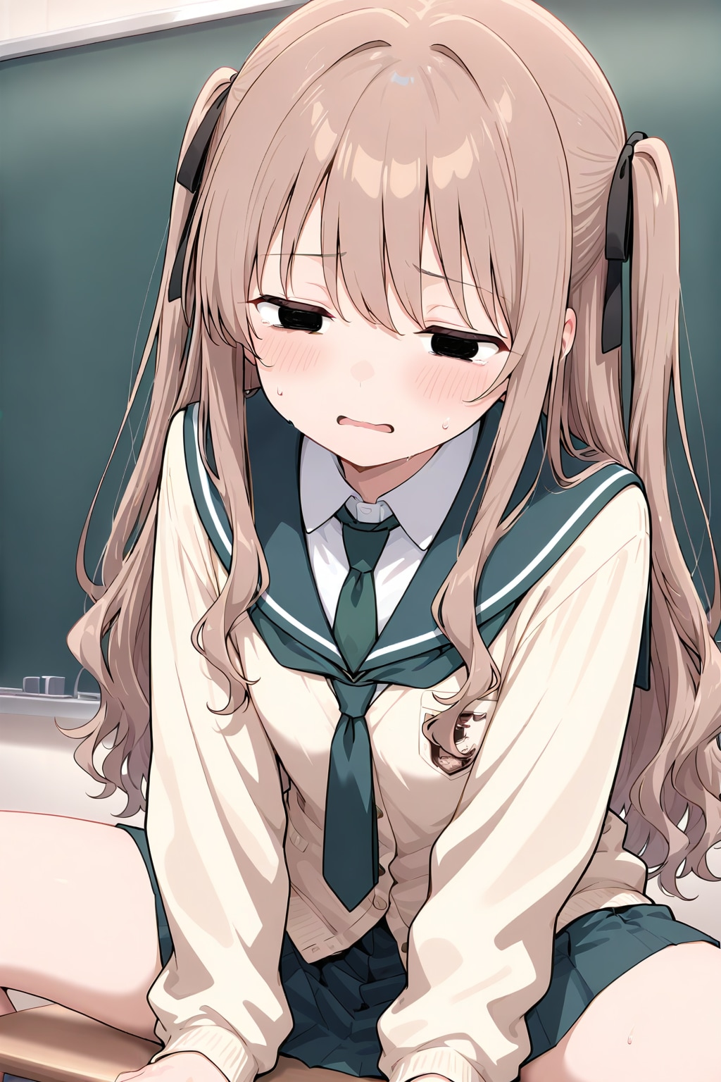 テスト結果発表後のさくらちゃんとみことちゃん