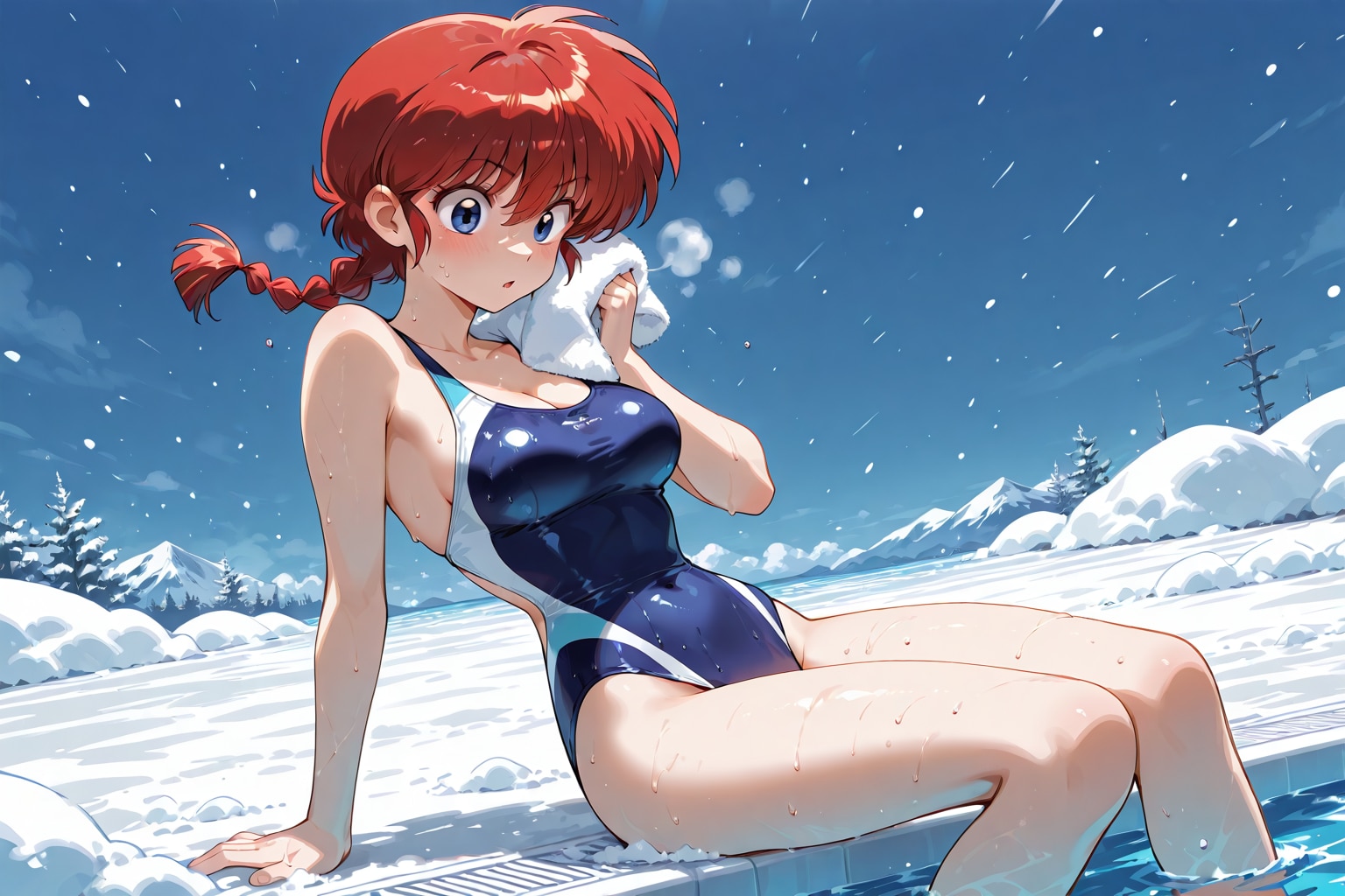 スク水寒中水泳４