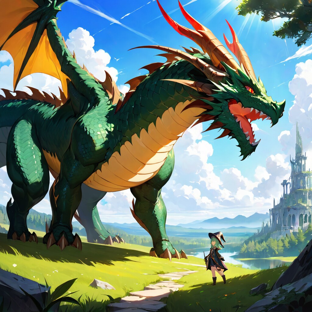 ちびエルフちゃん、ドラゴンさんを召喚しちゃった！！ | の人気AIイラスト・グラビア