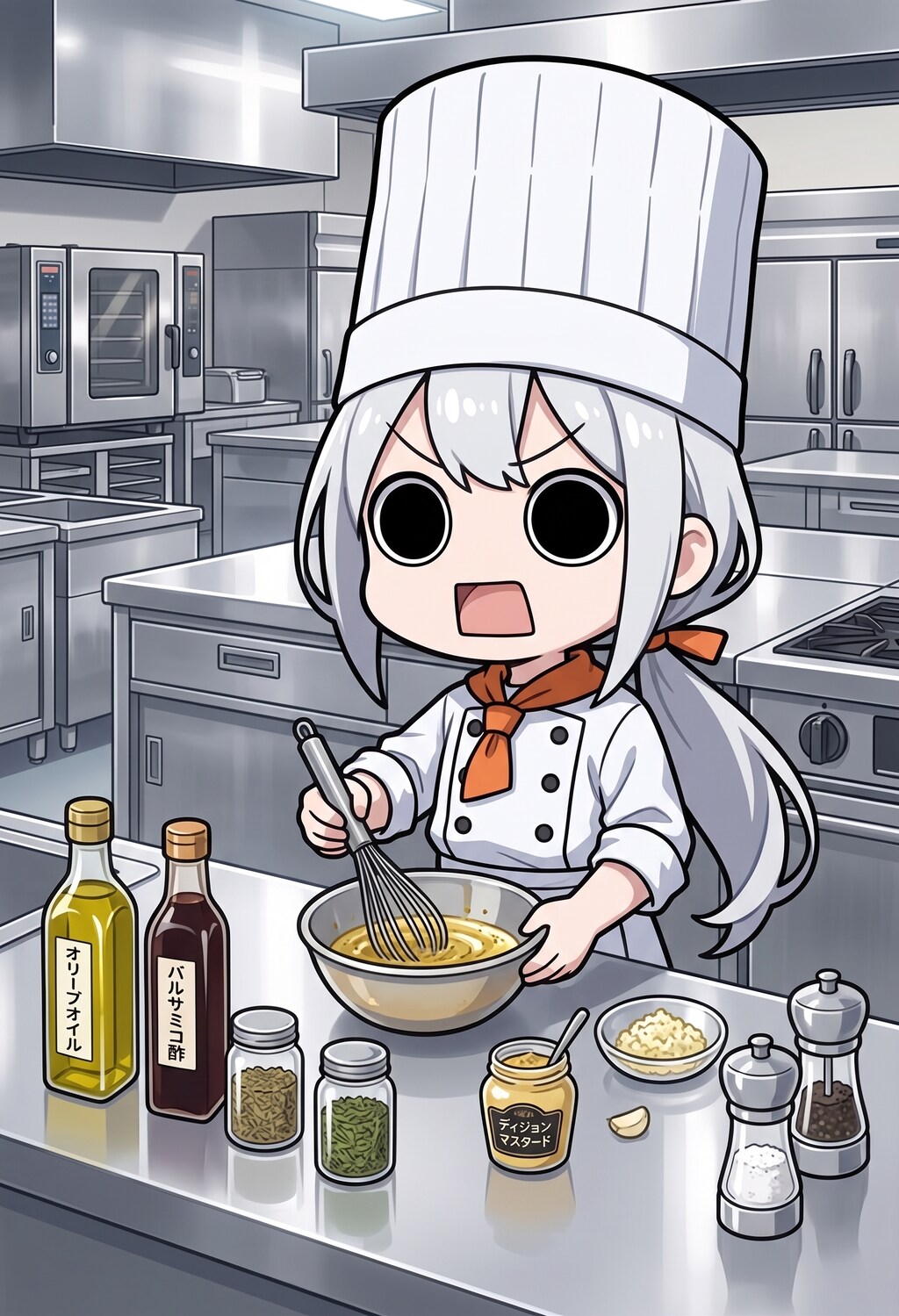 ドレッシングを作るえらいこっちゃ嬢