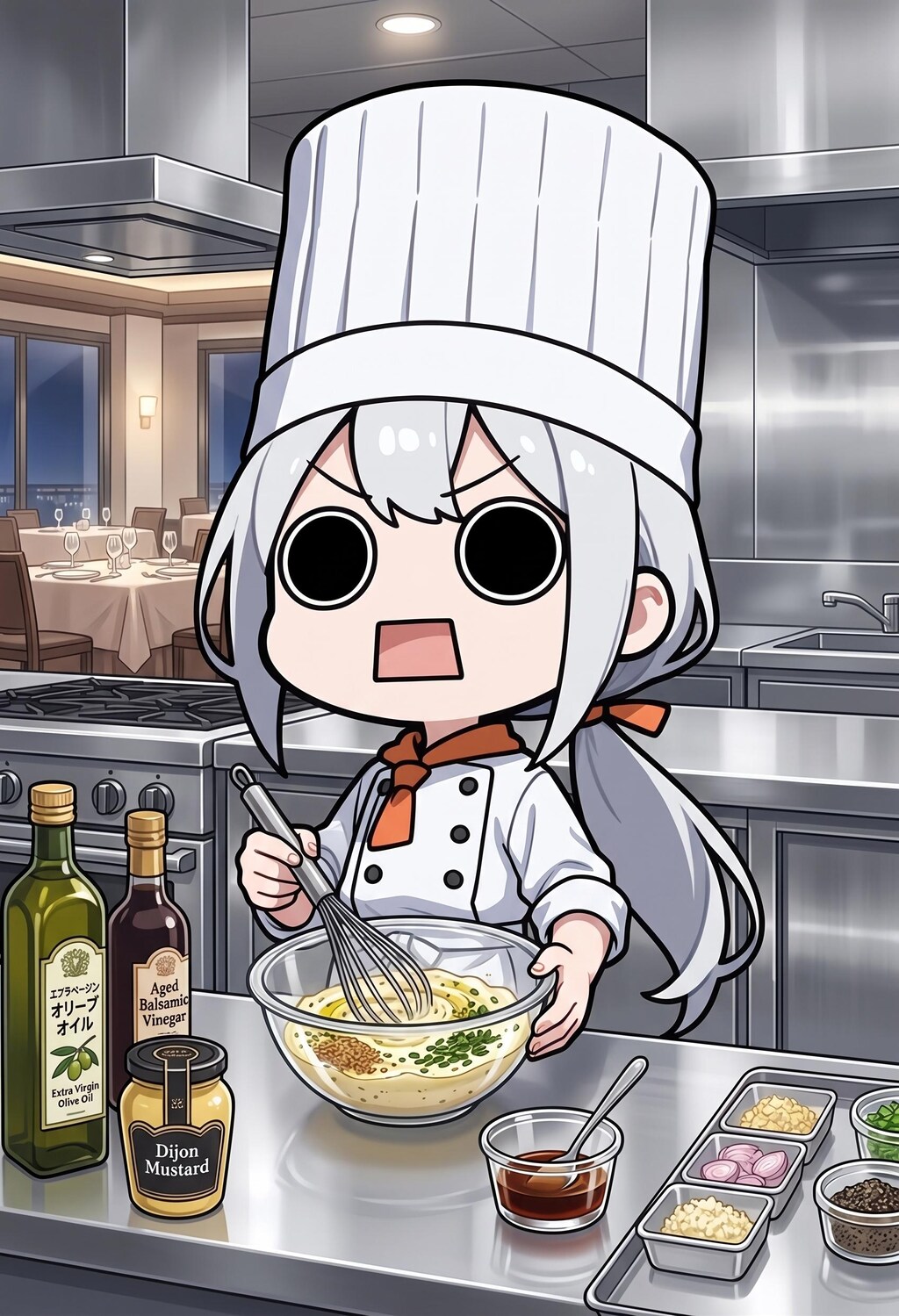 ドレッシングを作るえらいこっちゃ嬢