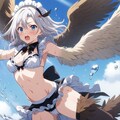ぶるーあいずほわいとへあーメイドハーピィ 2枚目