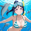 ビキニでスクーバダイビング果南👙🤿❤️ 9枚目