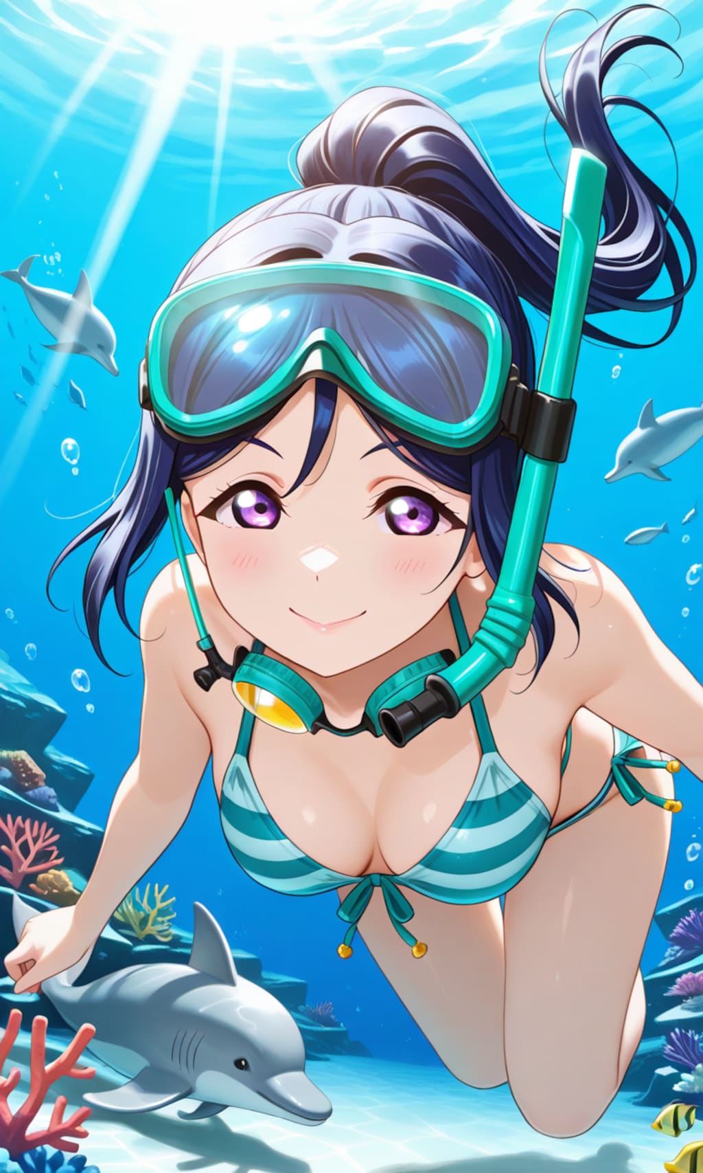 ビキニでスクーバダイビング果南👙🤿❤️