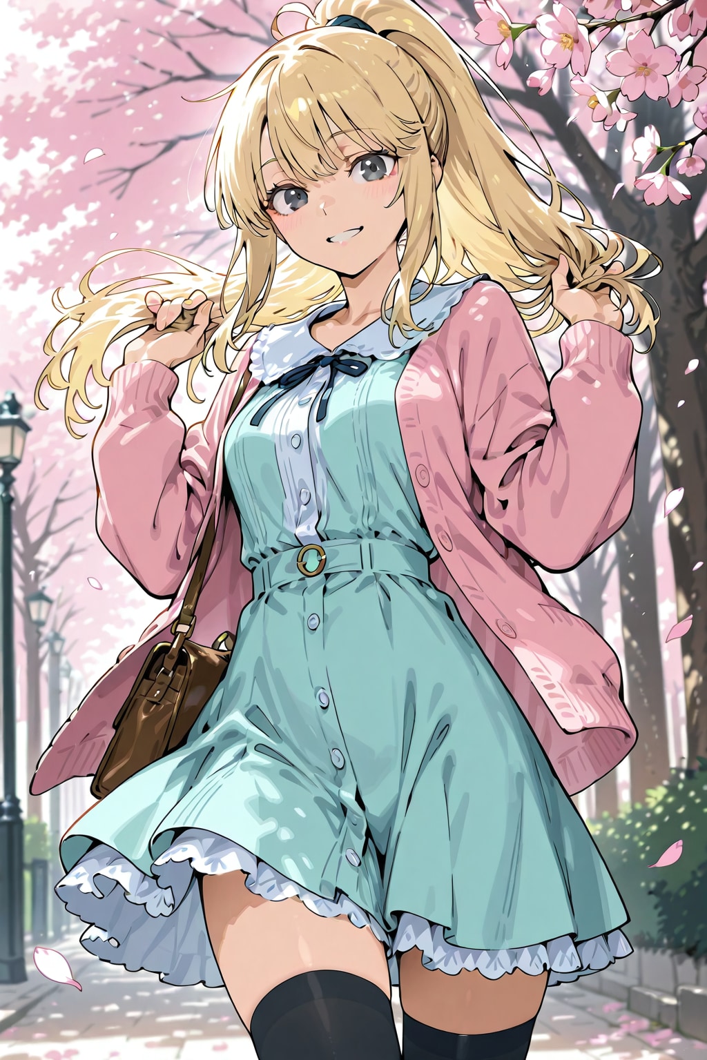 【習作】春コーディネートファッションの女の子　その3