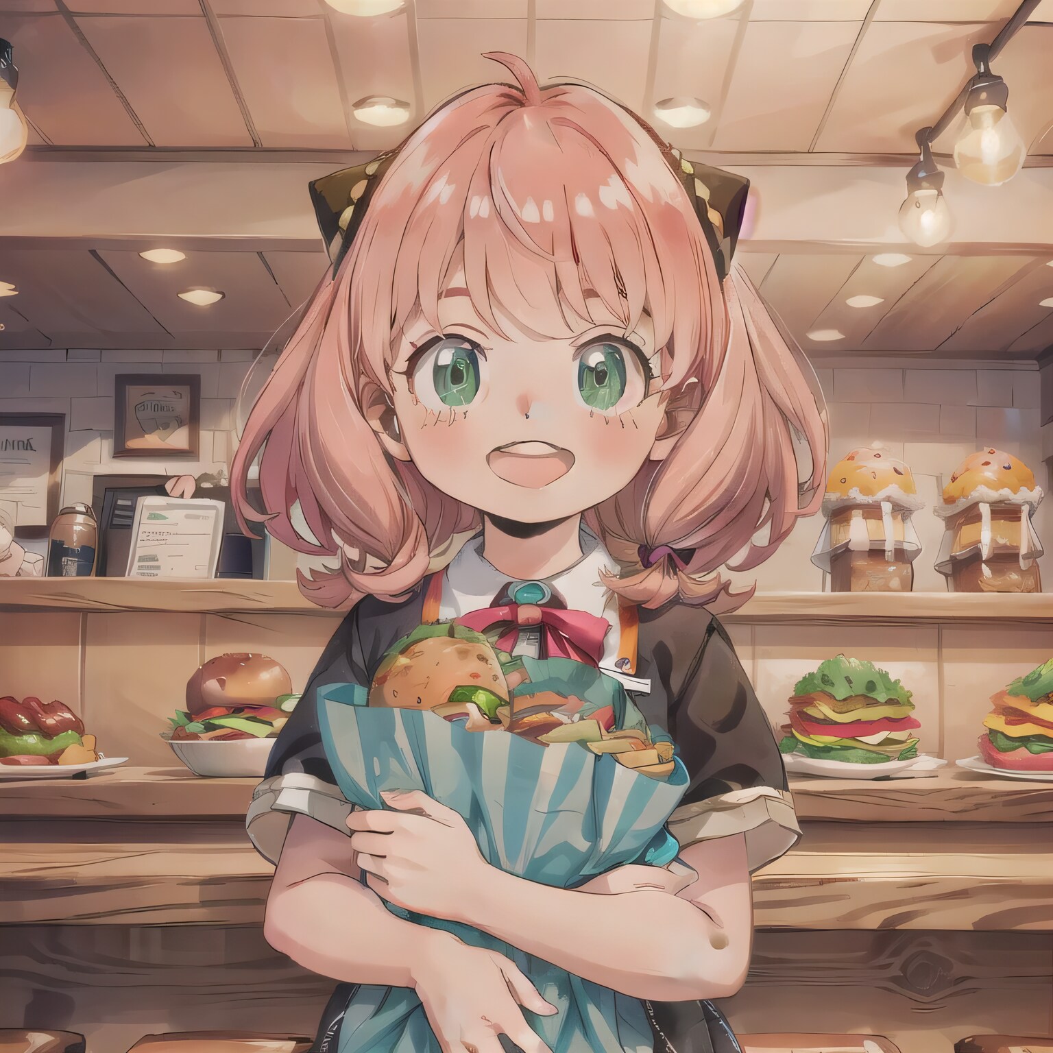 ピンク髪ボブでクルーの少女 | の人気AIイラスト・グラビア