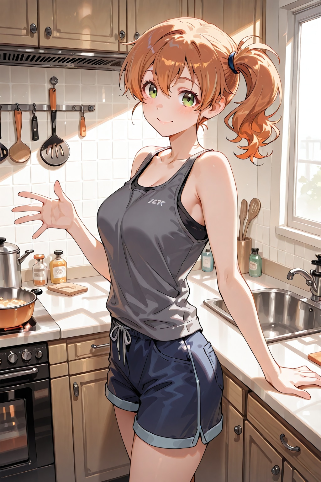 短パンとタンクトップ