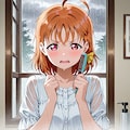 朝の身支度に苦戦する千歌ちゃん 3枚目