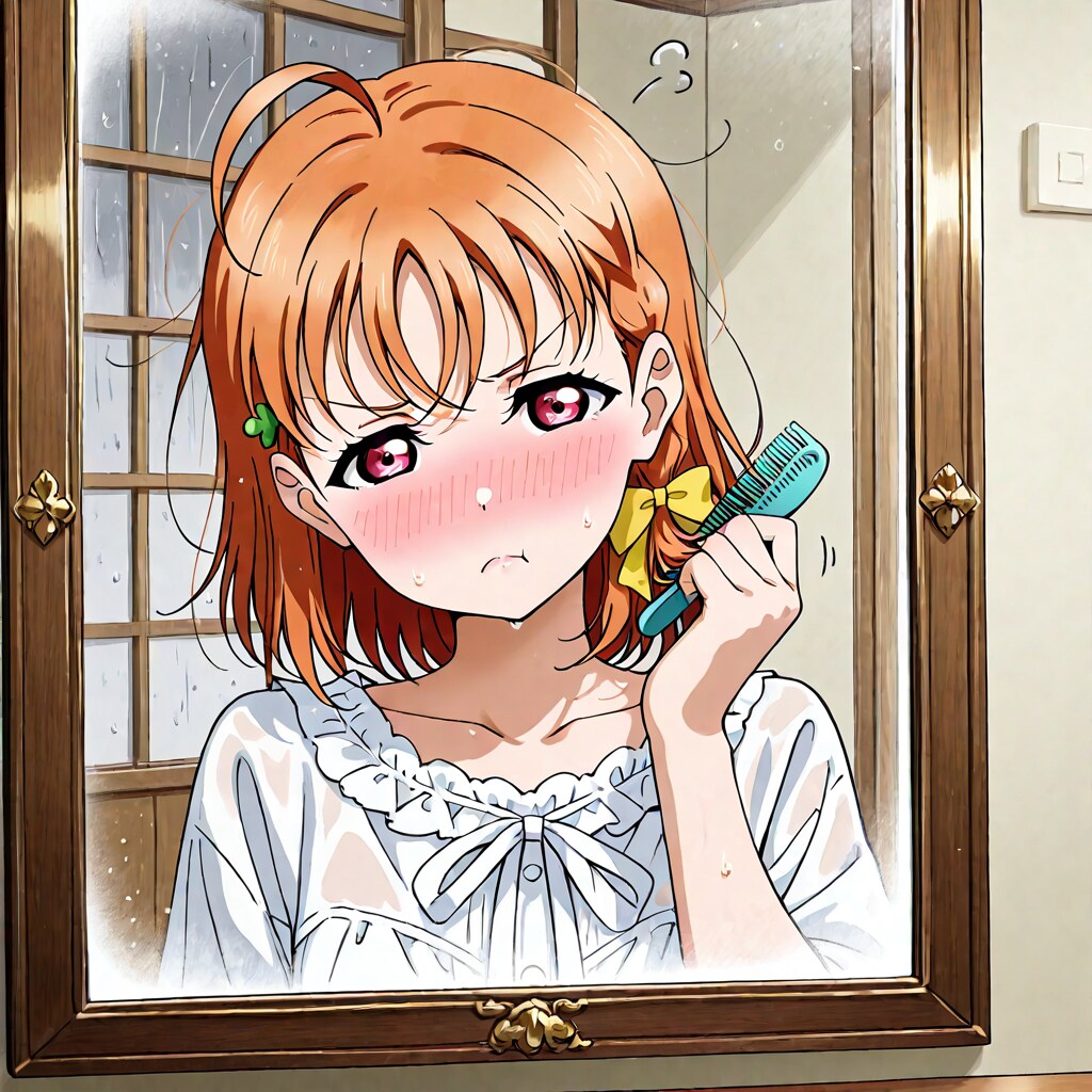 朝の身支度に苦戦する千歌ちゃん