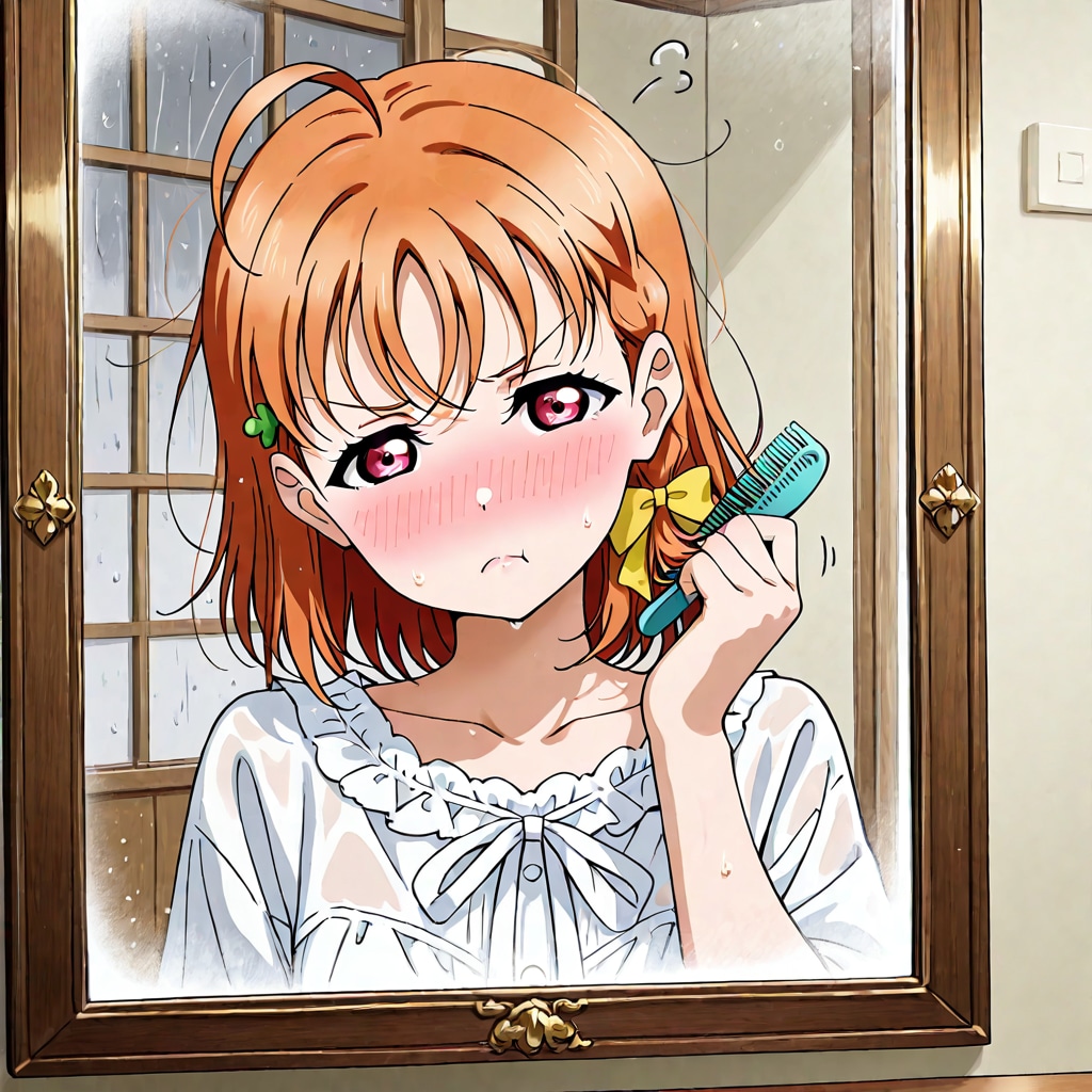 朝の身支度に苦戦する千歌ちゃん