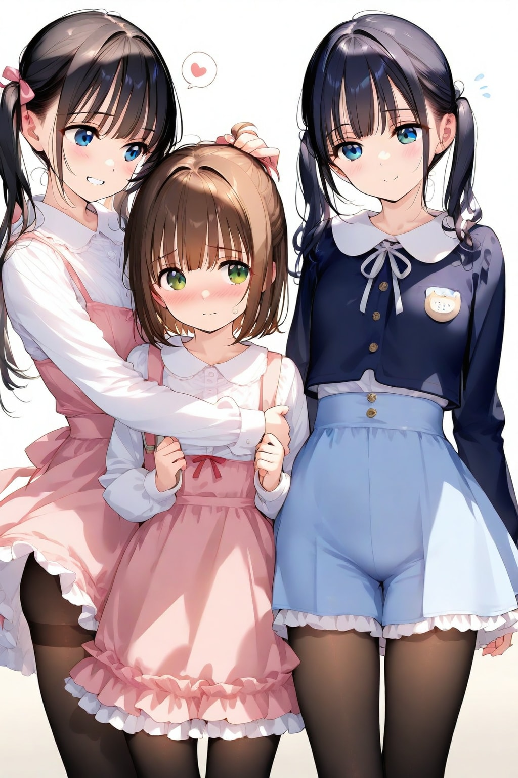 春のコーデの三姉妹（？） | の人気AIイラスト・グラビア