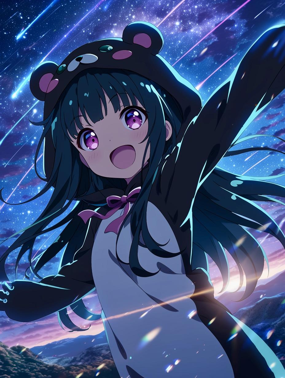星降る夜✖︎くま娘②🐾 | の人気AIイラスト・グラビア