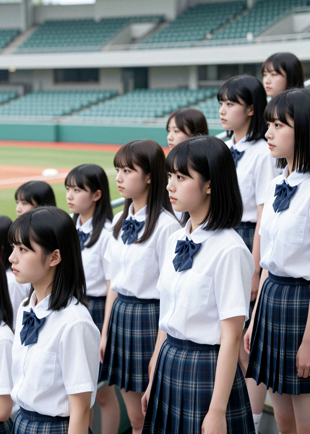 スタジアム女子（チェックスカート制服）