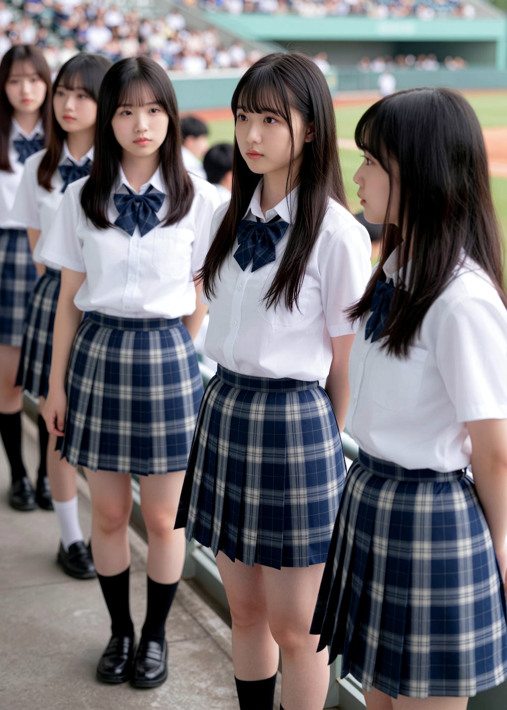 スタジアム女子（チェックスカート制服）