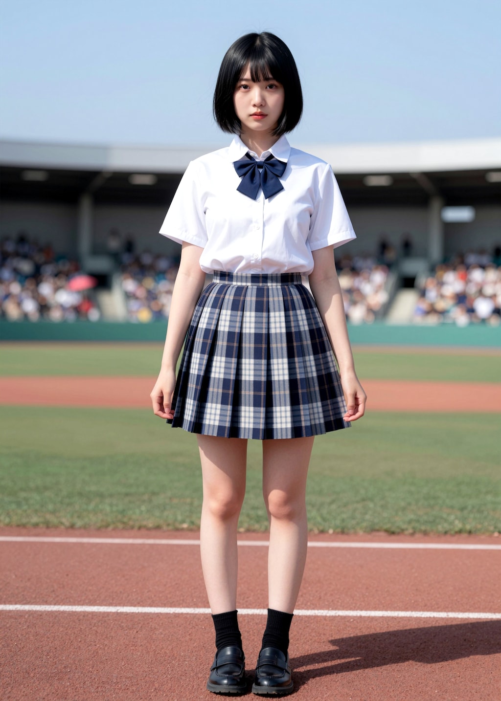 スタジアム女子（チェックスカート制服）