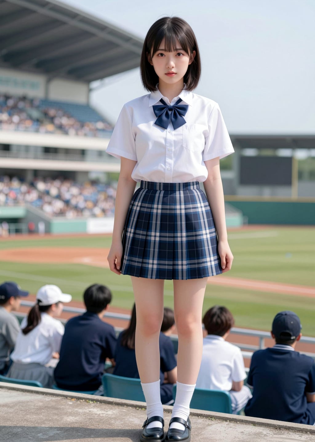 スタジアム女子（チェックスカート制服）