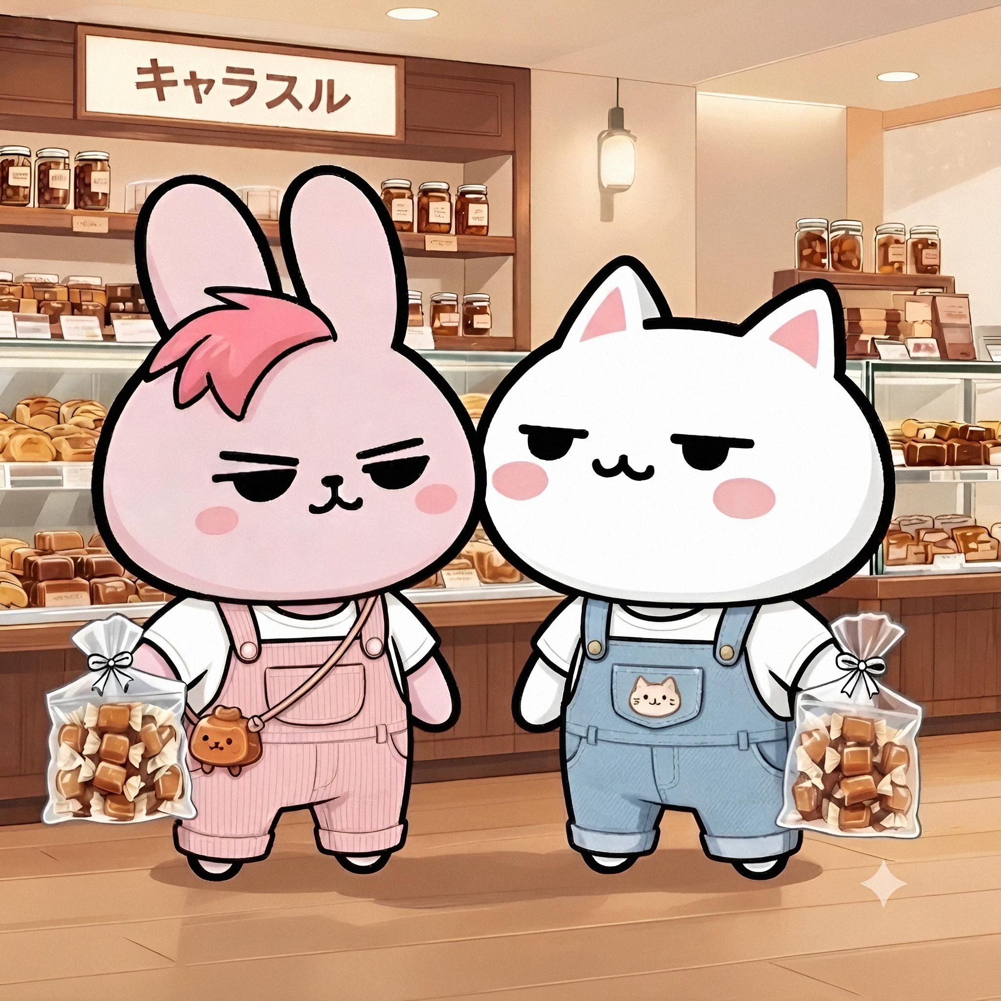 このふたりもキャラメル買いに来ました🍬✨ | の人気AIイラスト・グラビア