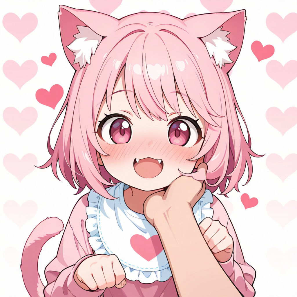 ナデナデされるねこちゃん♡