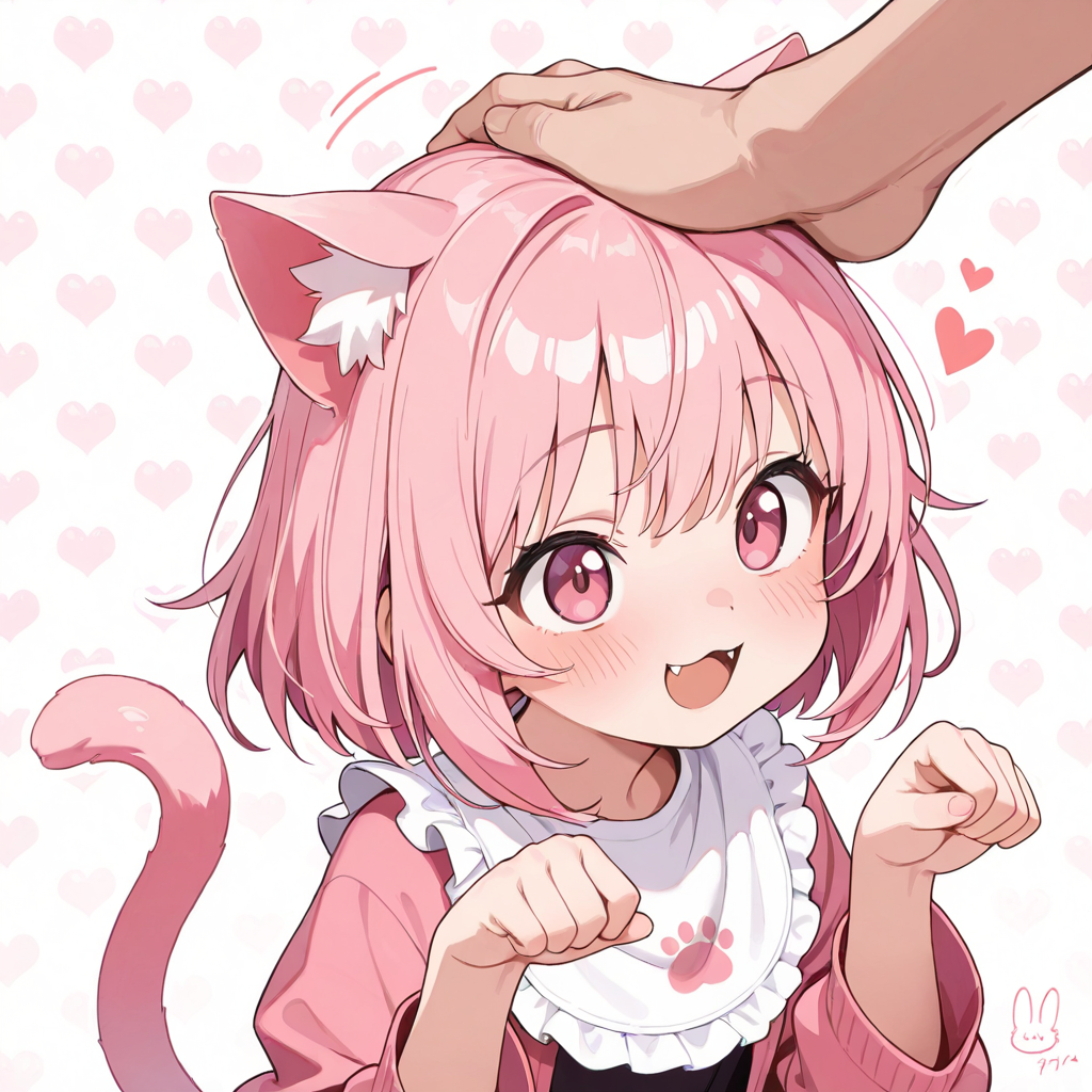 ナデナデされるねこちゃん♡