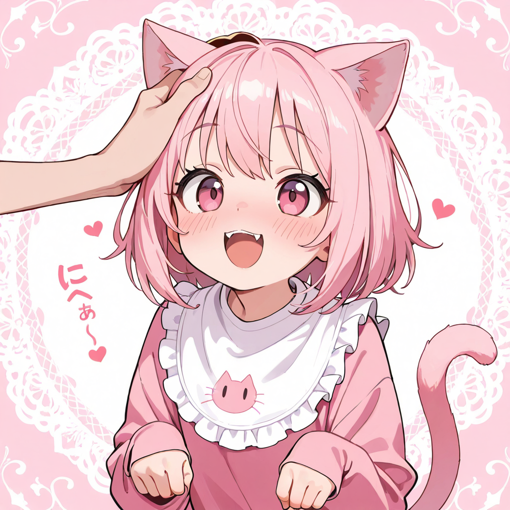 ナデナデされるねこちゃん♡