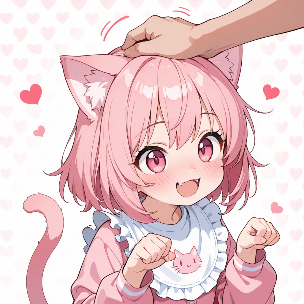 ナデナデされるねこちゃん♡ | の人気AIイラスト・グラビア