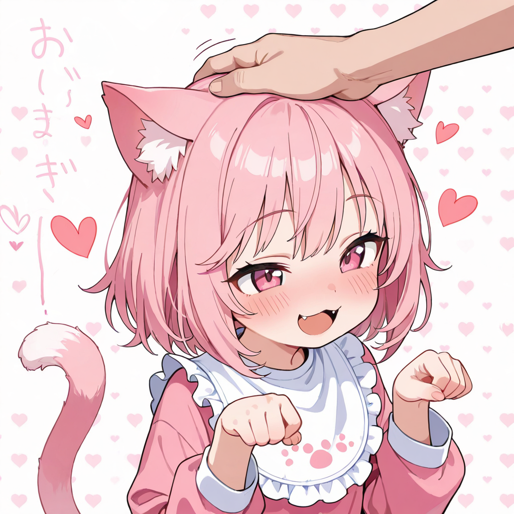 ナデナデされるねこちゃん♡