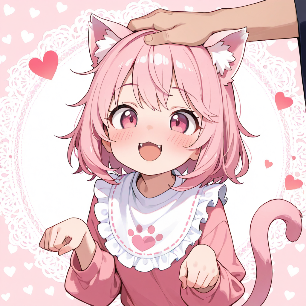 ナデナデされるねこちゃん♡