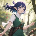 青い髪のエルフ 2枚目