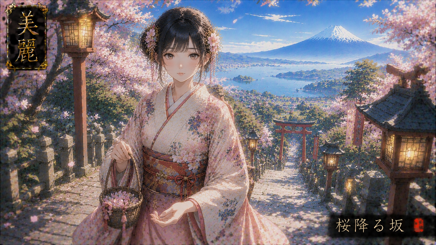 Beautiful Japanese-style illustration / 和風美麗イラスト #patreon #ChatGPT #kimono #wafuu #美麗 #和風 #美麗アート #be | の人気AIイラスト・グラビア