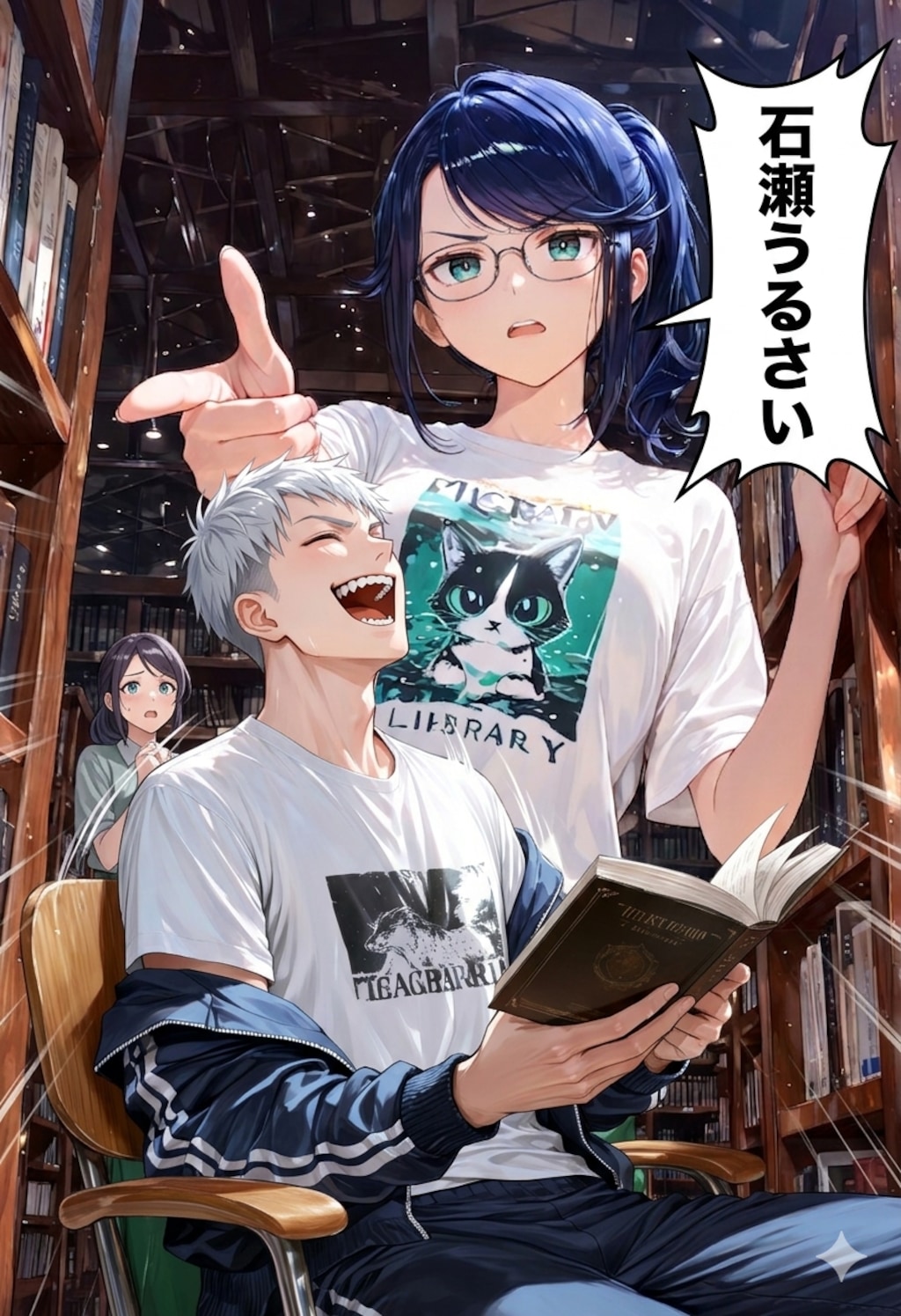 注意する張本渚ちゃんと元気な石瀬くん